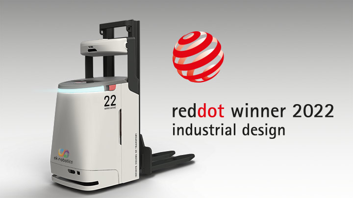 Red Dot design award winner 2022 ek robotics autonomous mobile robot AMR AGV Vario Move